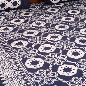 Hand Block Batik Print Cotton Double Bedsheet Set (108 x 90 in) 16