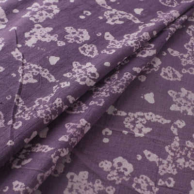 Purple - Authentic Kutch Hand Block Batik Print Pure Handwoven Natural Dyed Kala Cotton Fabric 42