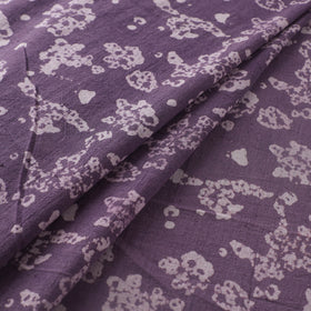 Purple - Authentic Kutch Hand Block Batik Print Pure Handwoven Natural Dyed Kala Cotton Fabric 42