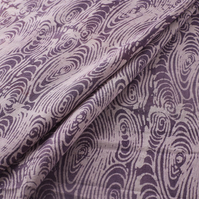 Purple - Authentic Kutch Hand Block Batik Print Pure Handwoven Natural Dyed Kala Cotton Fabric 43