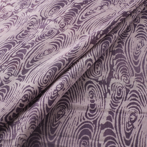 Purple - Authentic Kutch Hand Block Batik Print Pure Handwoven Natural Dyed Kala Cotton Fabric 43