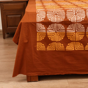Hand Block Batik Print Cotton Double Bedsheet Set (108 x 90 in) 17