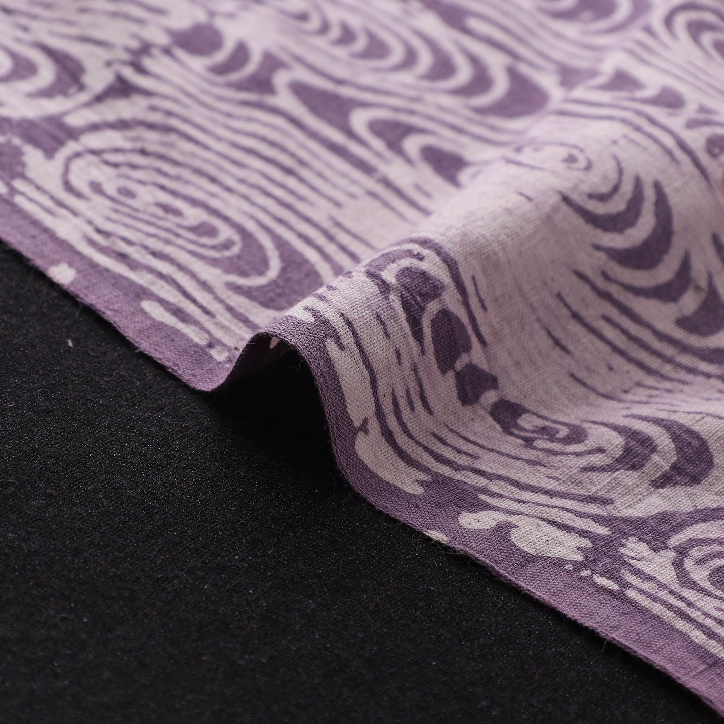 Purple - Authentic Kutch Hand Block Batik Print Pure Handwoven Natural Dyed Kala Cotton Fabric 43