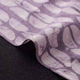 Purple - Authentic Kutch Hand Block Batik Print Pure Handwoven Natural Dyed Kala Cotton Fabric 44