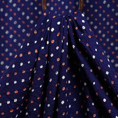 Royal Blue Kutch Bandhani Tie-Dye Cotton Fabric