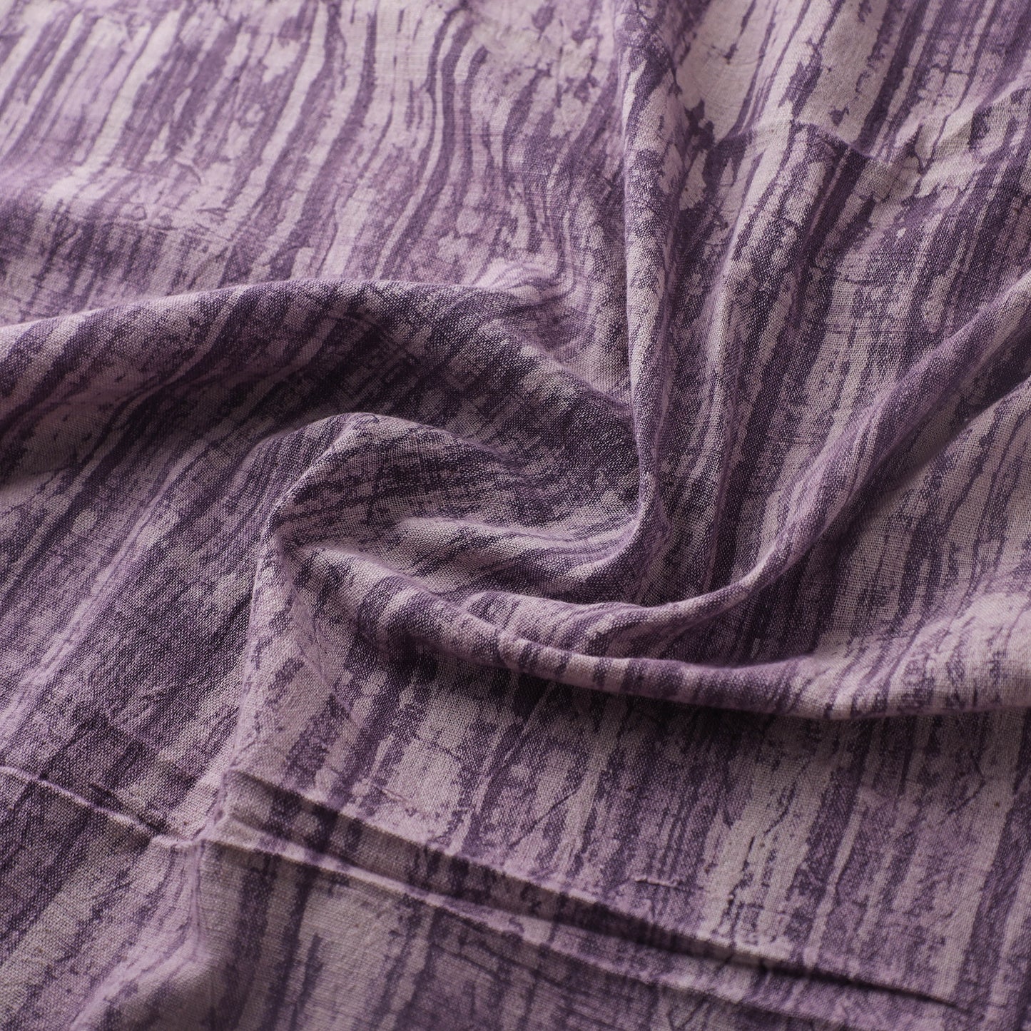 Purple - Authentic Kutch Hand Block Batik Print Pure Handwoven Natural Dyed Kala Cotton Fabric 45