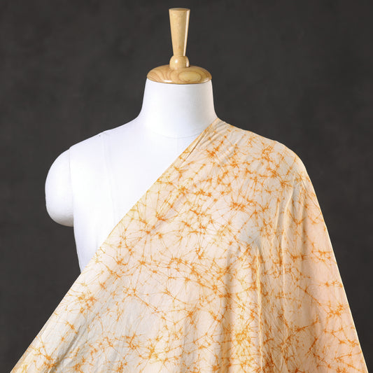 Yellow - Hand Batik Printed Pure Cotton Fabric