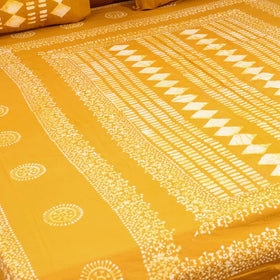 Hand Block Batik Print Cotton Double Bedsheet Set (108 x 90 in) 18