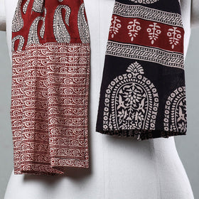 Bagh Block Printed Patchwork Cotton Stole Online at iTokri.com
