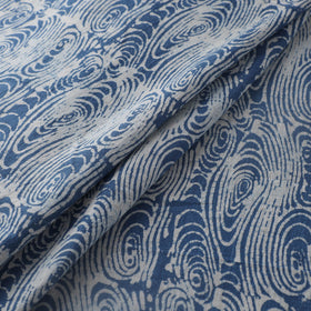 Blue - Authentic Kutch Hand Block Batik Print Pure Handwoven Natural Dyed Kala Cotton Fabric 47