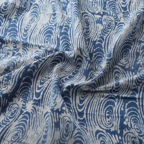 Blue - Authentic Kutch Hand Block Batik Print Pure Handwoven Natural Dyed Kala Cotton Fabric 47