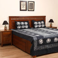 Hand Block Batik Print Cotton Double Bedsheet Set (108 x 90 in)  19
