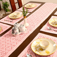 Applique Cut Work Table Runner with Table Mat Set 47