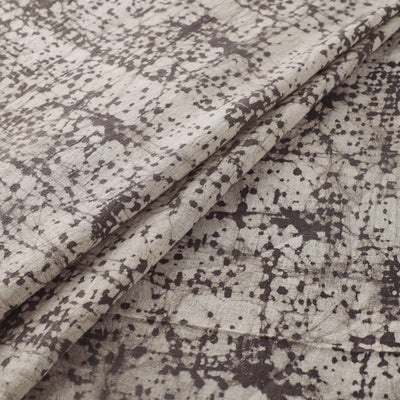 Brown - Authentic Kutch Hand Block Batik Print Pure Handwoven Natural Dyed Kala Cotton Fabric 48