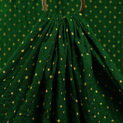 Green - Kutch Bandhani Tie-Dye Cotton Fabric 08