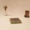 Green - Handpainted Kalamkari Natural Dyed Ghicha Silk Jewellery Box 11