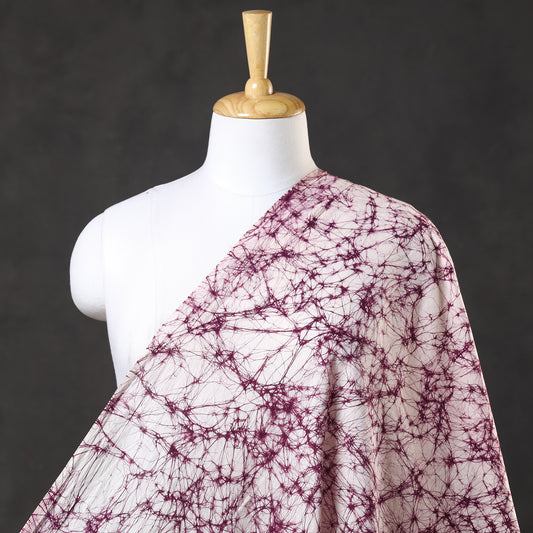 Purple - Hand Batik Printed Pure Cotton Fabric