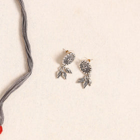 Grey - german silver fabart necklace set 16 - handcrafted