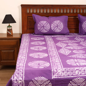 Hand Block Batik Print Cotton Double Bedsheet Set (108 x 90 in) 20