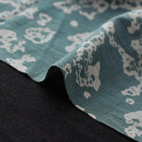 Green - Authentic Kutch Hand Block Batik Print Pure Handwoven Natural Dyed Kala Cotton Fabric 50
