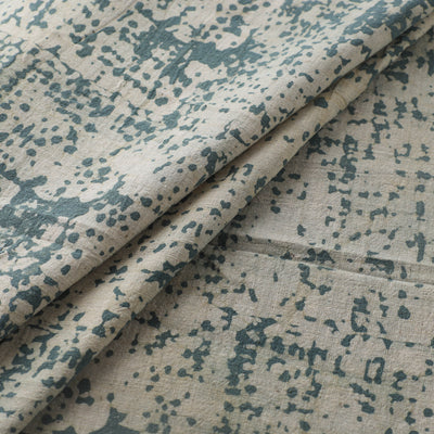 Green - Authentic Kutch Hand Block Batik Print Pure Handwoven Natural Dyed Kala Cotton Fabric 51