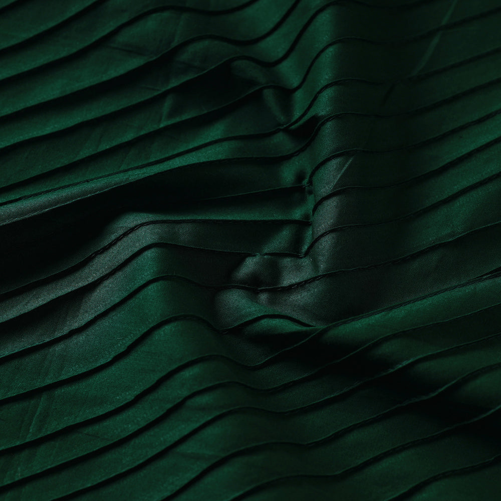 Green - Pintuck Plain Pure Cotton Fabric