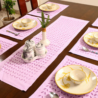 Applique Cut Work Table Runner with Table Mat Set 49