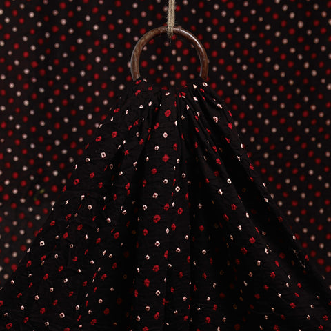Black - kutch tie-dye cotton bandhani fabric 26