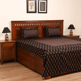 Pochampally Ikat with Bagh Patch Cotton Double Bedsheet Set (108 x 90 in) 01