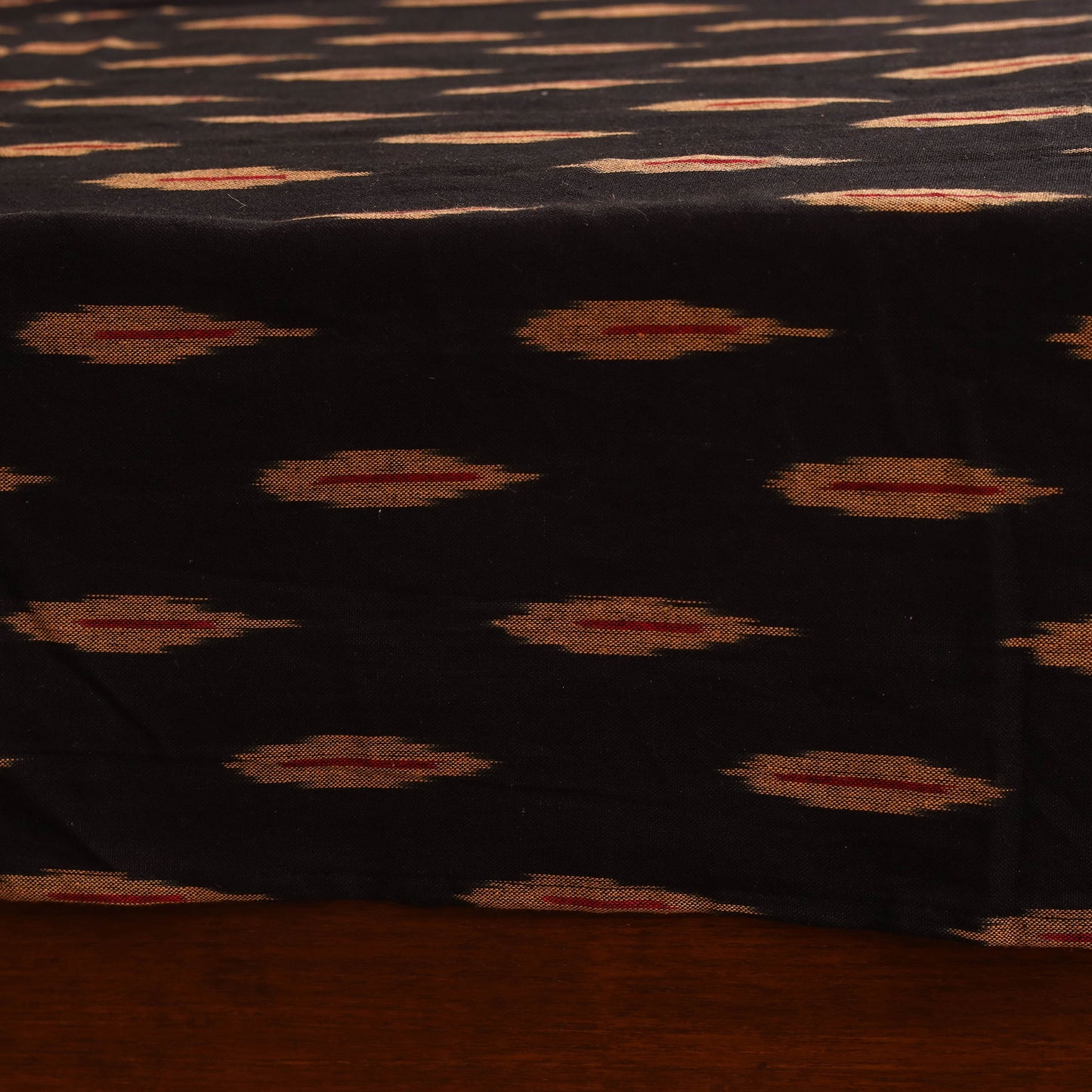 Pochampally Ikat with Bagh Patch Cotton Double Bedsheet Set (108 x 90 in) 01