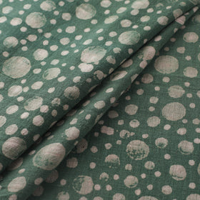 Green - Authentic Kutch Hand Block Batik Print Pure Handwoven Natural Dyed Kala Cotton Fabric 55