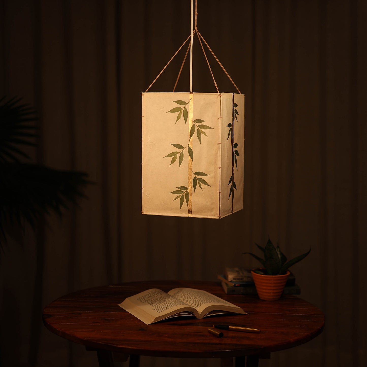 Bamboo Art Work Hanging Lamp Shade