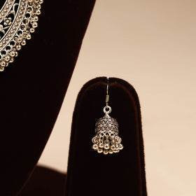 Purple - german silver thread braided necklace set 07