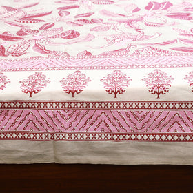Pink - cotton double sanganeri bed sheet set (108 x 90 in)