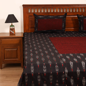 Pochampally Ikat with Bagh Patch Cotton Double Bedsheet Set (108 x 90 in) 03