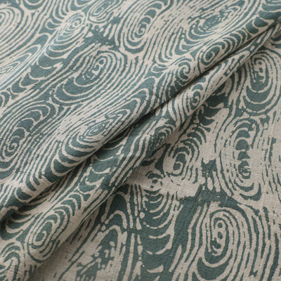 Green - Authentic Kutch Hand Block Batik Print Pure Handwoven Natural Dyed Kala Cotton Fabric 57