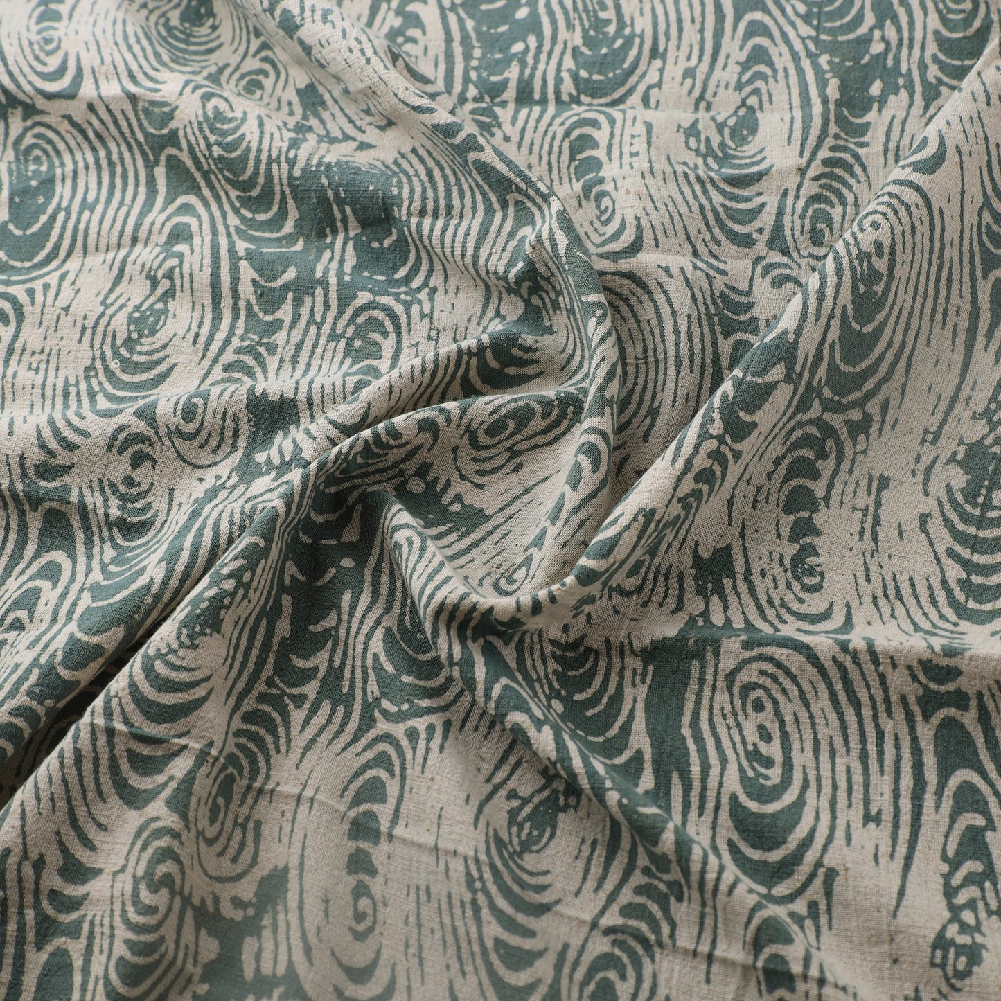 Green - Authentic Kutch Hand Block Batik Print Pure Handwoven Natural Dyed Kala Cotton Fabric 57
