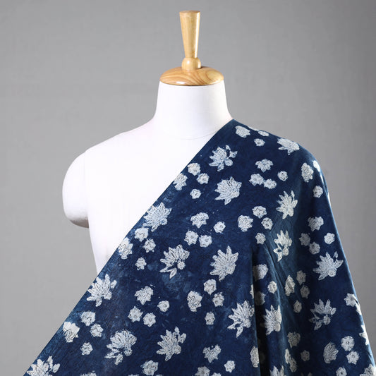 Blue - Indigo Hand Block Printed Cotton Fabric