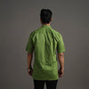 Green - Plain Cotton Men Half Sleeve Shirt 04