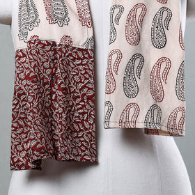  Multicolor Bagh Block Printed Patchwork Cotton Stole