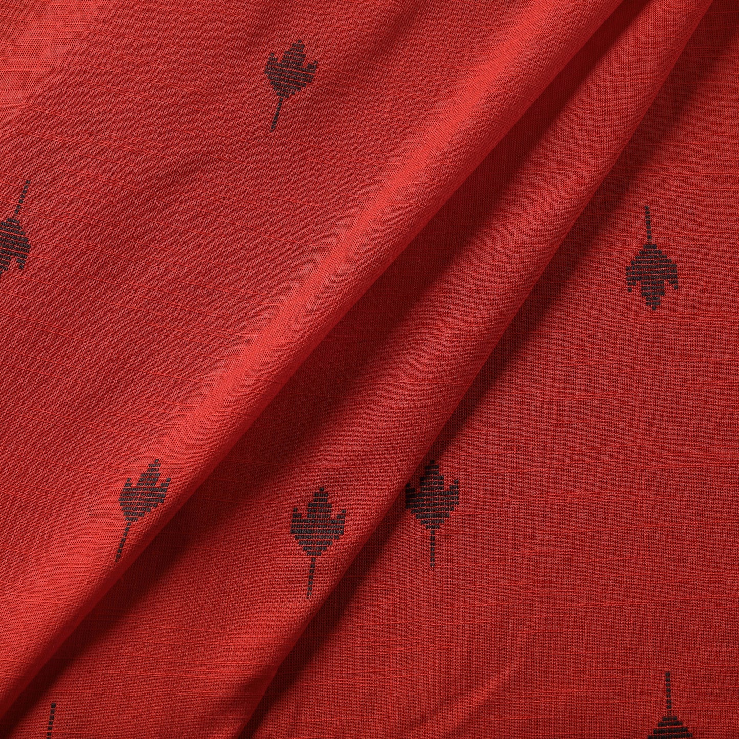 Red - Jacquard Prewashed Cotton Fabric