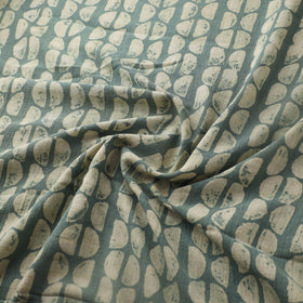 Green - Authentic Kutch Hand Block Batik Print Pure Handwoven Natural Dyed Kala Cotton Fabric 52