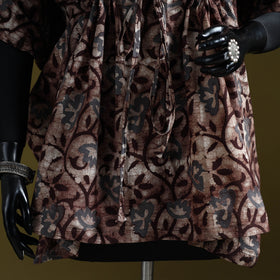 Hand batik cotton short kaftan 22 - handcrafted