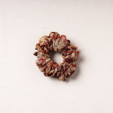   Kalamkari Block Printed Cotton Elastic Rubber Band/Scrunchie 