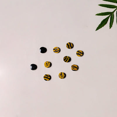 1.1cm hand carved bone clothing button (set of 10) 14