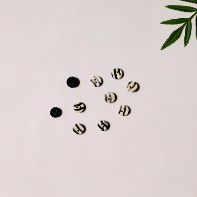 1.2cm hand carved horn clothing button (set of 10) 01