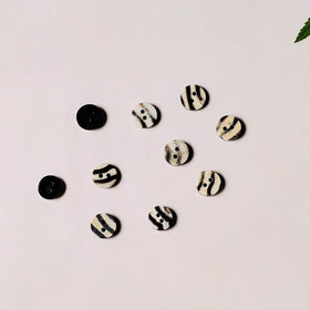 1.2cm hand carved horn clothing button (set of 10) 01