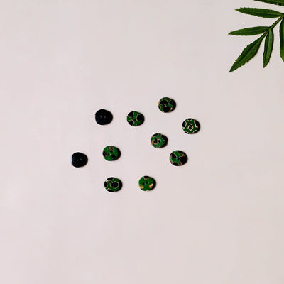 1.2cm hand carved horn clothing button (set of 10) 02