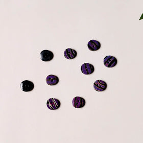 1.2cm hand carved horn clothing button (set of 10) 04