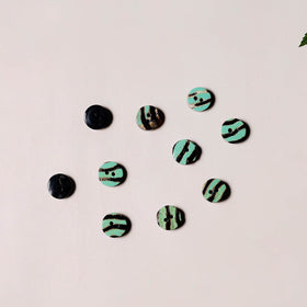 1.2cm hand carved horn clothing button (set of 10) 05